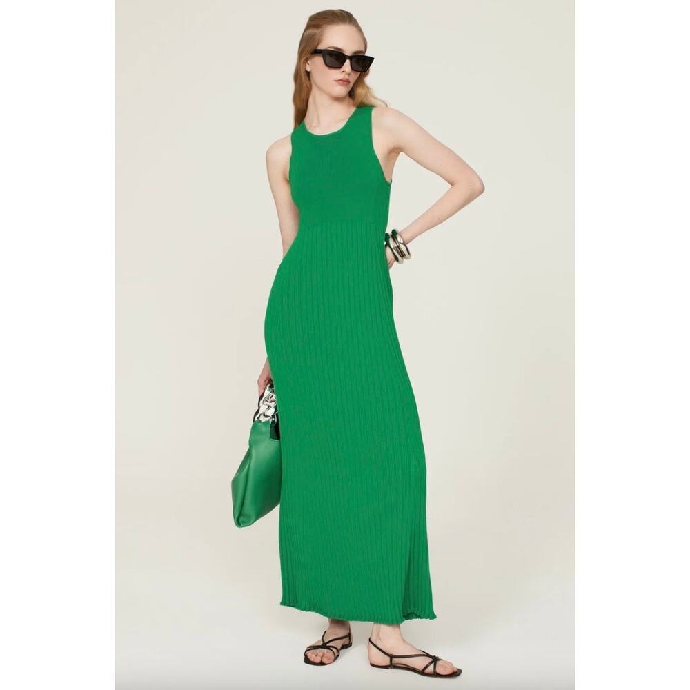 Marina Moscone Green Knit Sheath Dress Sz XL